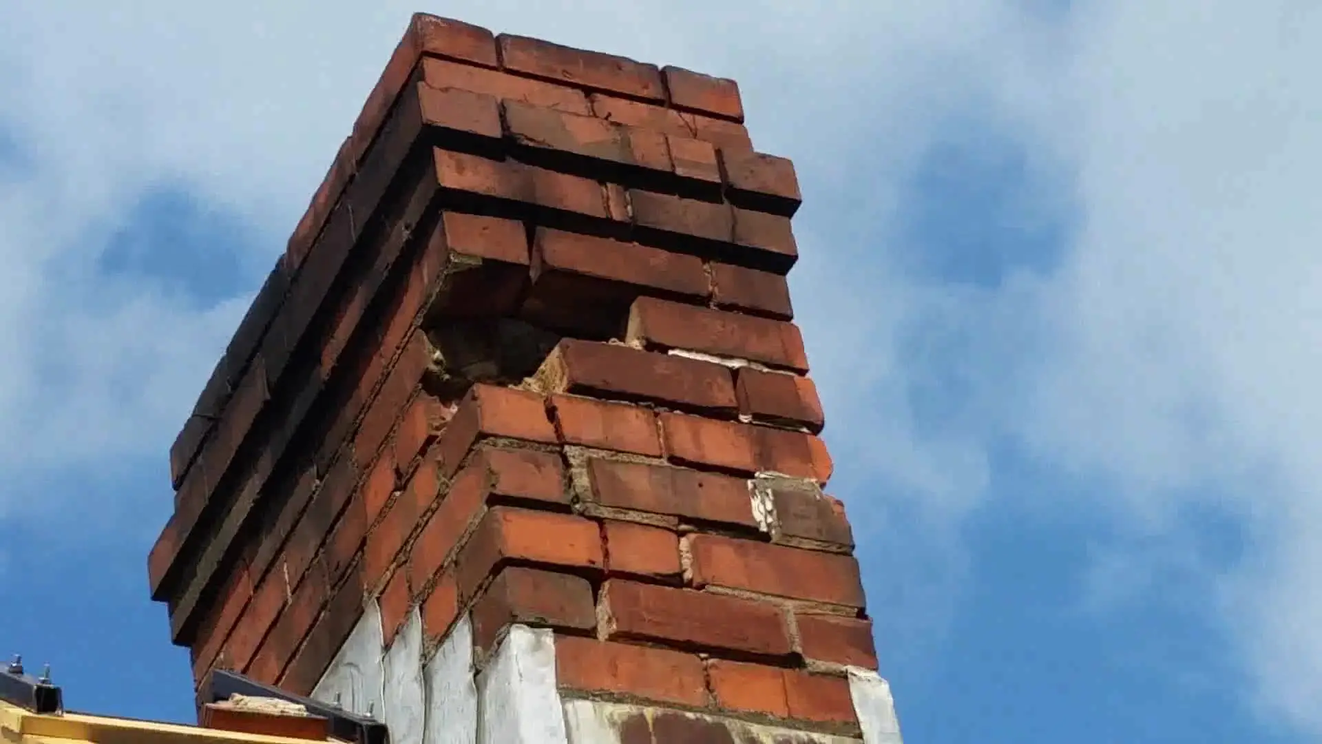 damaged chimney in need of repair